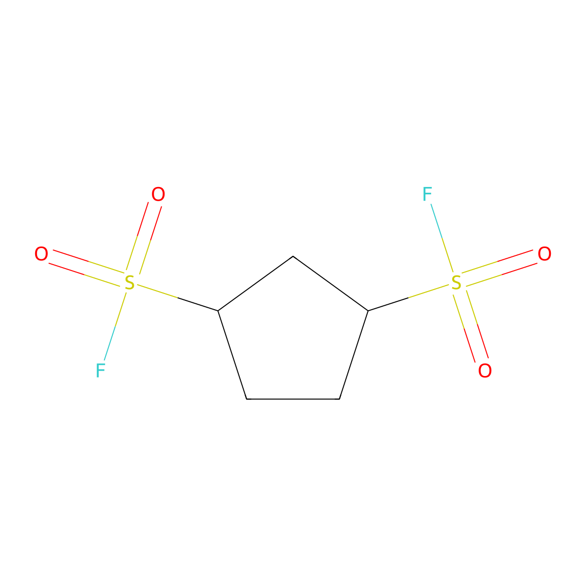 1,3-Cyclopentanedisulfonyl difluoride molecular structure, CAS 35944-73-1