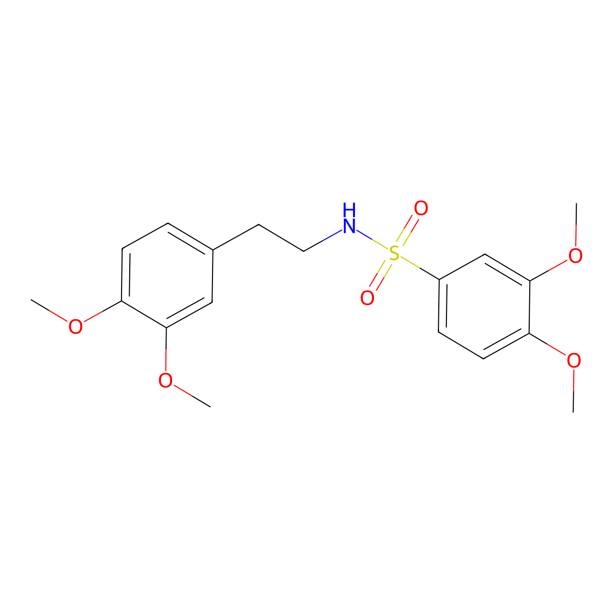 N-[2-(3,4-dimethoxyphenyl)ethyl]-3,4-dimethoxybenzenesulfonamide molecular structure, CAS 359445-93-5
