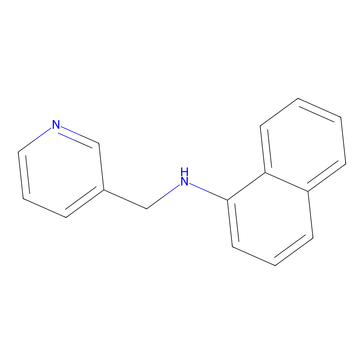 N-(pyridin-3-ylmethyl)naphthalen-1-amine molecular structure, CAS 359445-96-8