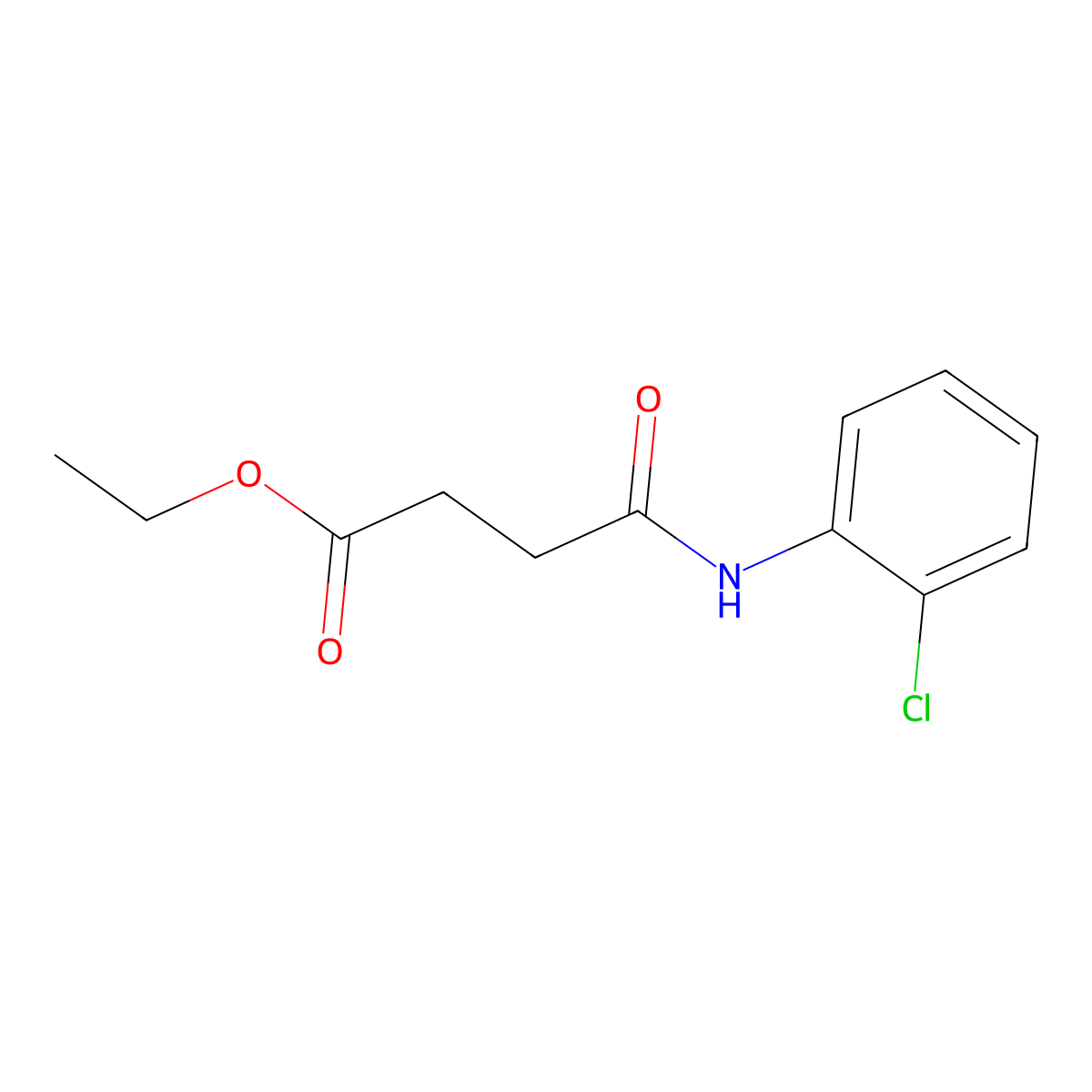 N-(2-Chloro-phenyl)-succinamic acid ethyl ester molecular structure, CAS 359446-97-2