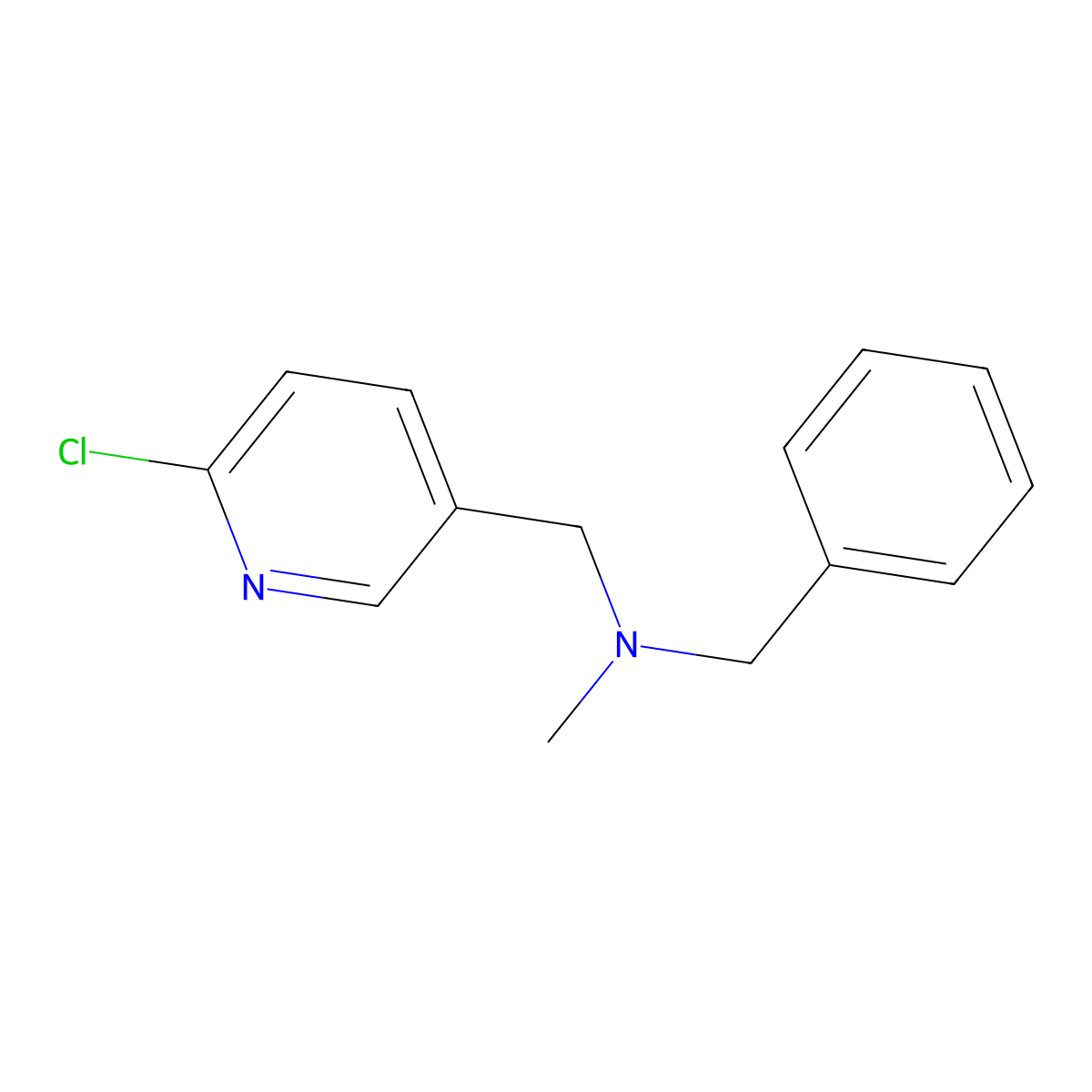 N-benzyl(6-chloro-3-pyridinyl)-N-methylmethanamine molecular structure, CAS 359447-55-5