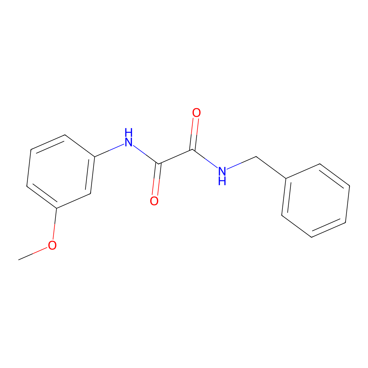 N-benzyl-N'-(3-methoxyphenyl)oxamide molecular structure, CAS 359447-66-8