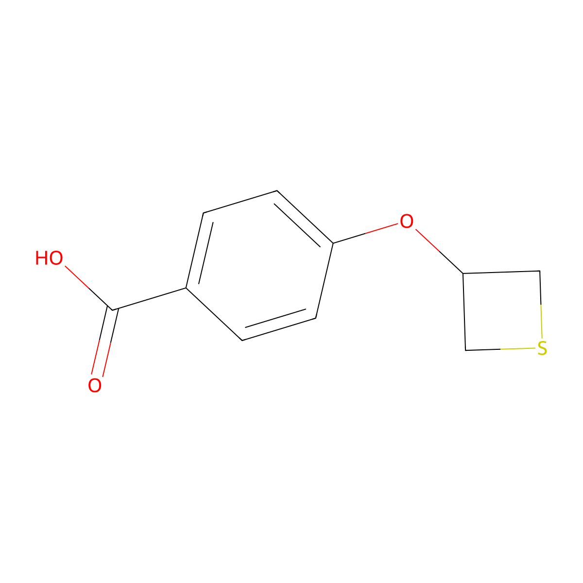 4-(Thietan-3-yloxy)benzoic acid molecular structure, CAS 359447-76-0