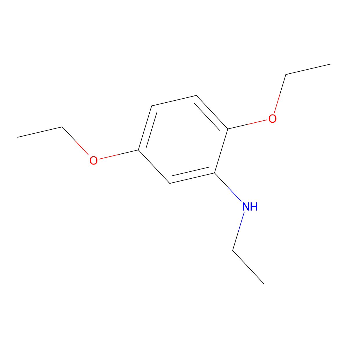 Benzenamine, 2,5-diethoxy-N-ethyl- molecular structure, CAS 35945-15-4