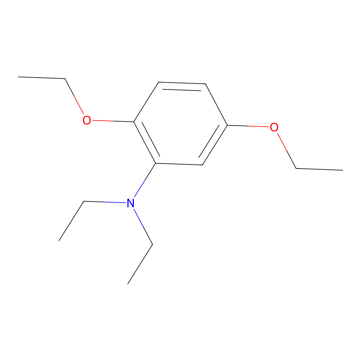 N,N-diethyl-2,5-diethoxyaniline molecular structure, CAS 35945-16-5