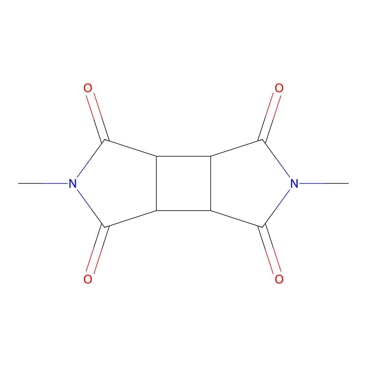 4,9-Dimethyl-4,9-diazatricyclo[5.3.0.0^{2,6}]decane-3,5,8,10-tetrone molecular structure, CAS 35946-59-9