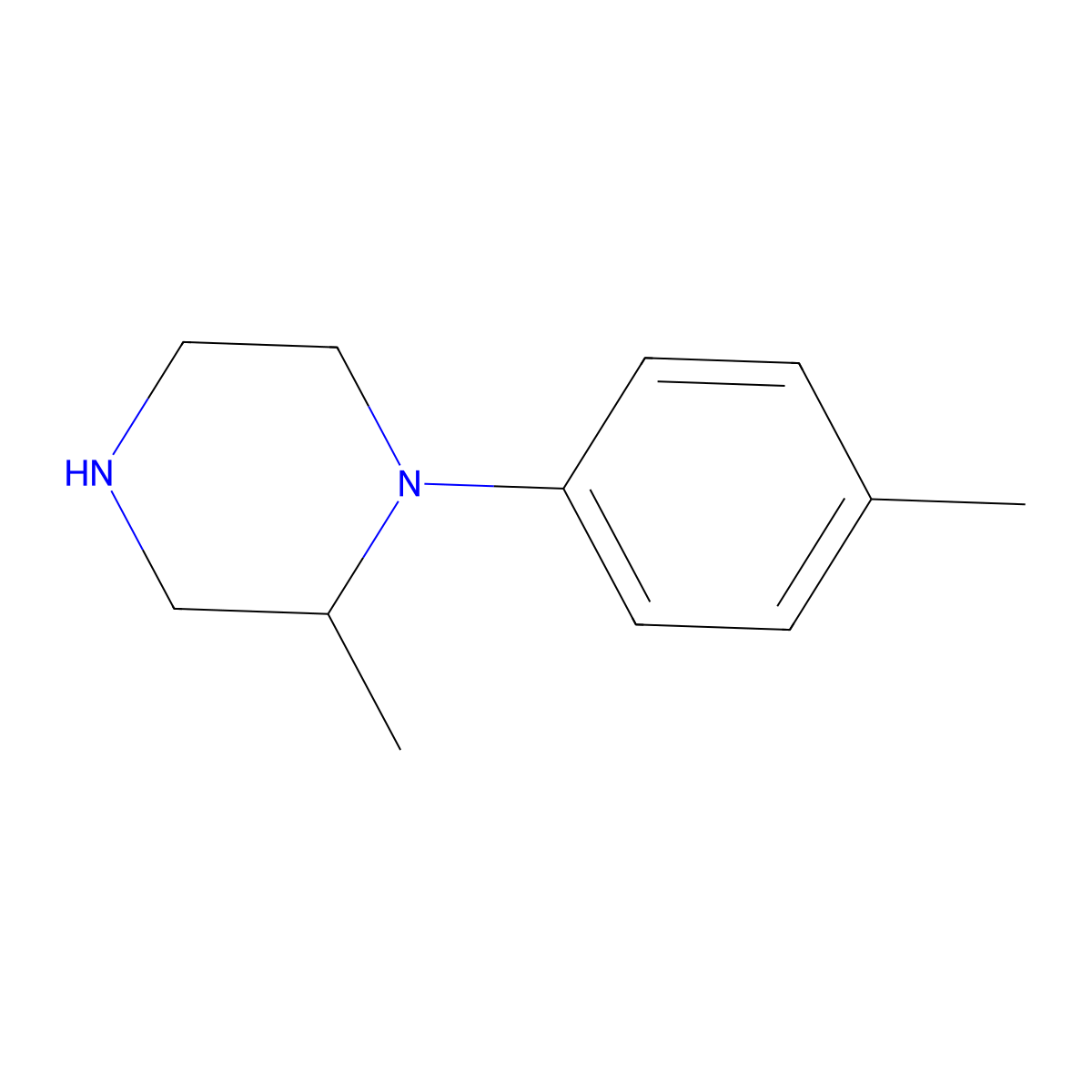 2-Methyl-1-(p-tolyl)piperazine molecular structure, CAS 35947-11-6