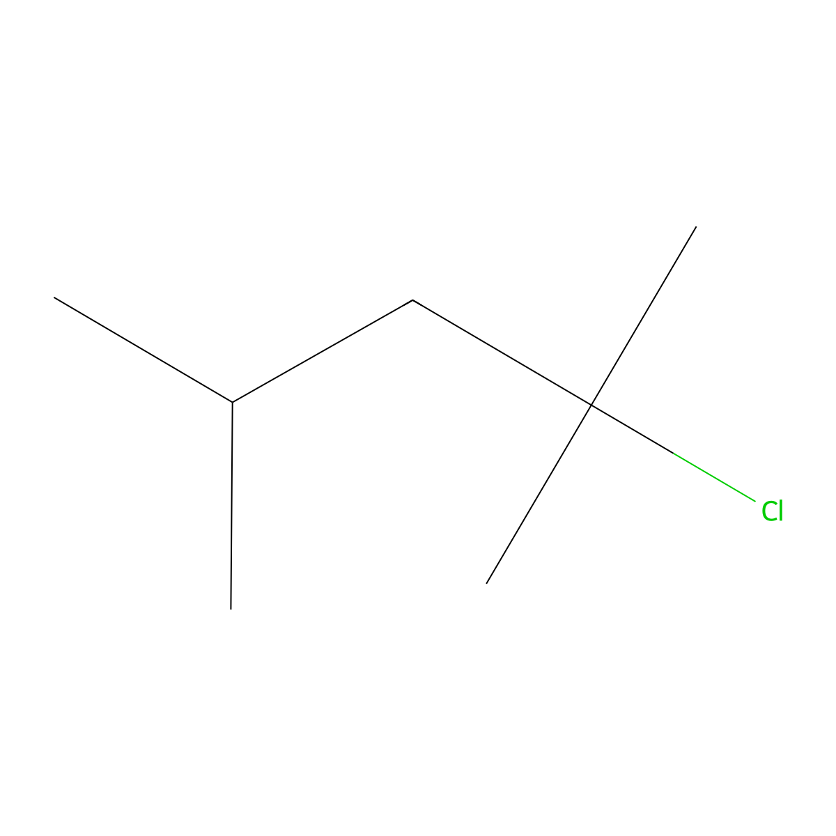 2-Chloro-2,4-dimethylpentane molecular structure, CAS 35951-33-8