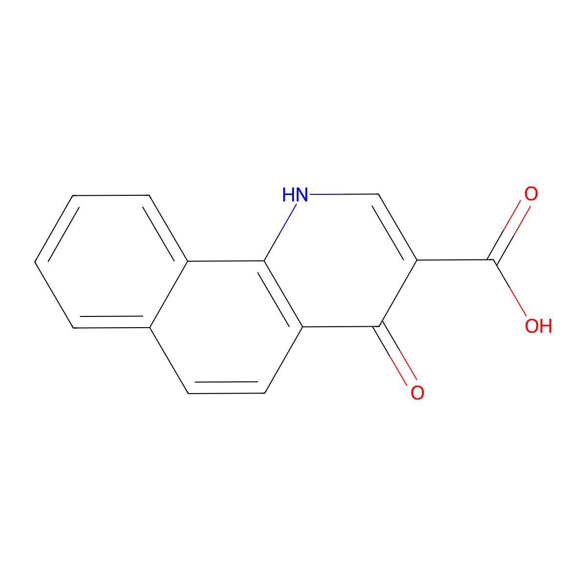 4-Oxo-1,4-dihydrobenzo[h]quinoline-3-carboxylic acid molecular structure, CAS 35957-14-3