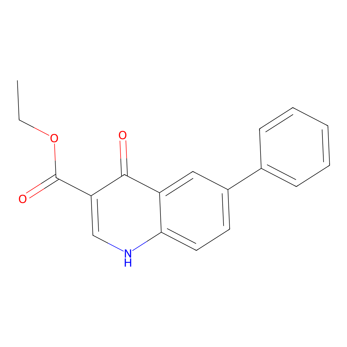 ethyl 4-oxo-6-phenyl-1H-quinoline-3-carboxylate molecular structure, CAS 35957-27-8