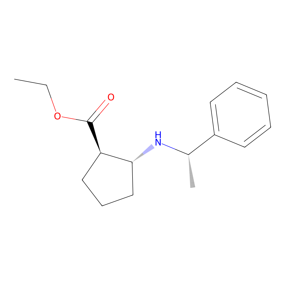 Ethyl (1R,2R)-2-[[(S)-1-Phenylethyl]amino]cyclopentanecarboxylate molecular structure, CAS 359586-67-7