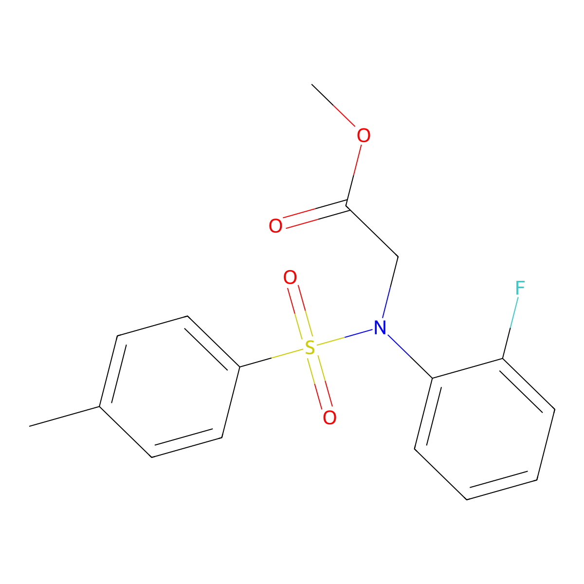 Methyl N-(2-fluorophenyl)-N-[(4-methylphenyl)sulfonyl]glycinate molecular structure, CAS 359588-68-4