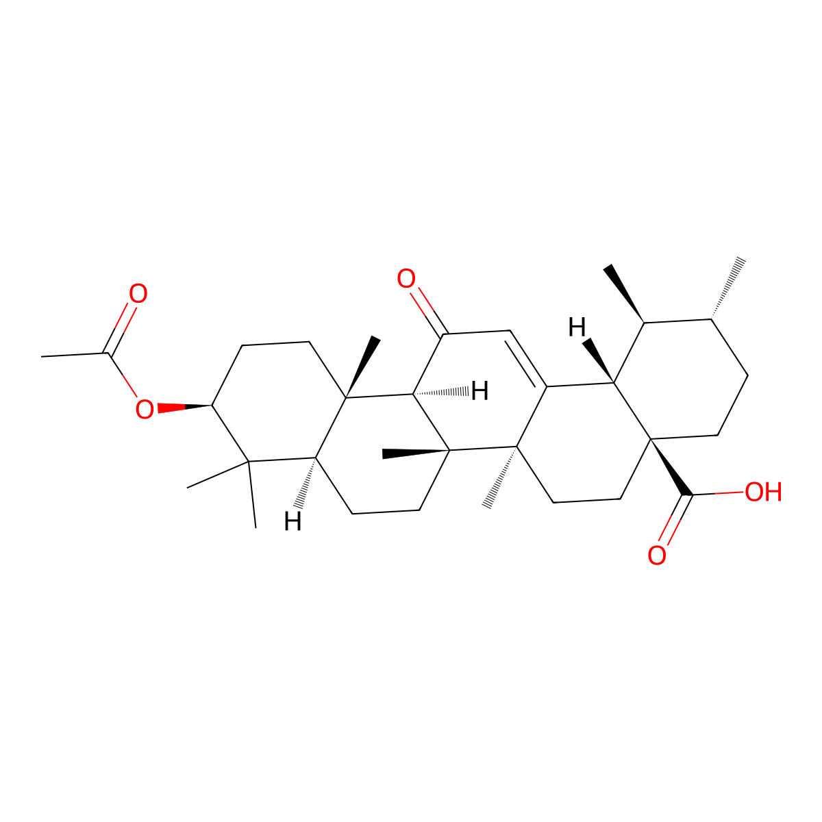 11-Oxoursolic acid acetate molecular structure, CAS 35959-01-4