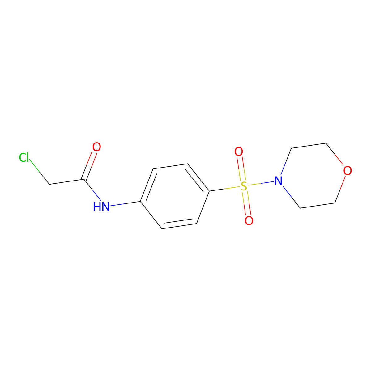 2-Chloro-N-[4-(morpholine-4-sulfonyl)phenyl]acetamide molecular structure, CAS 35959-60-5