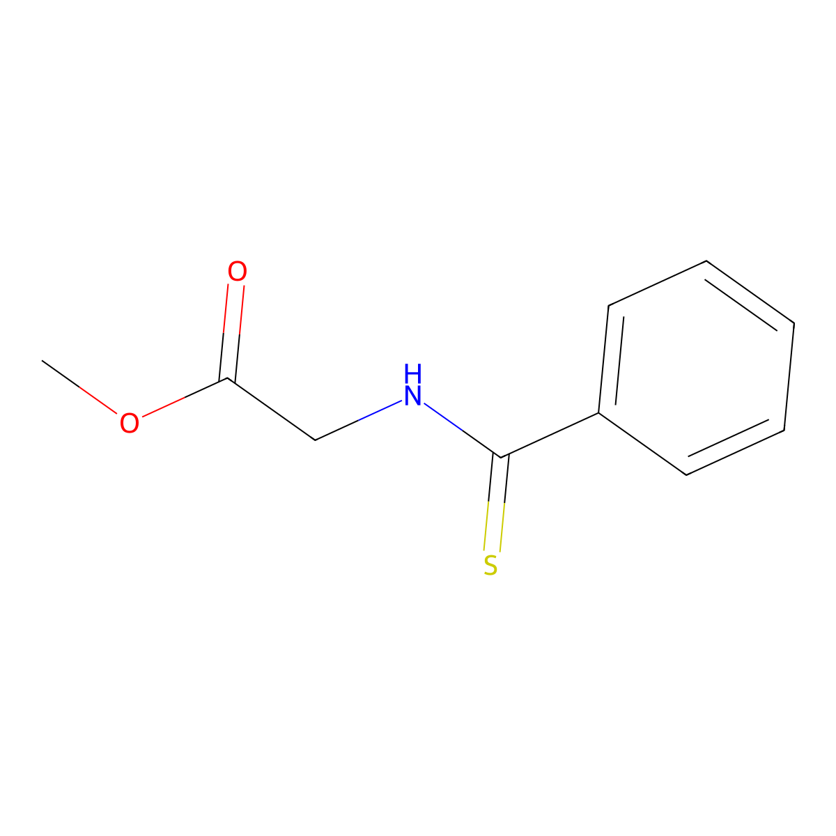 Methyl 2-phenylthioamidoacetate molecular structure, CAS 35960-95-3