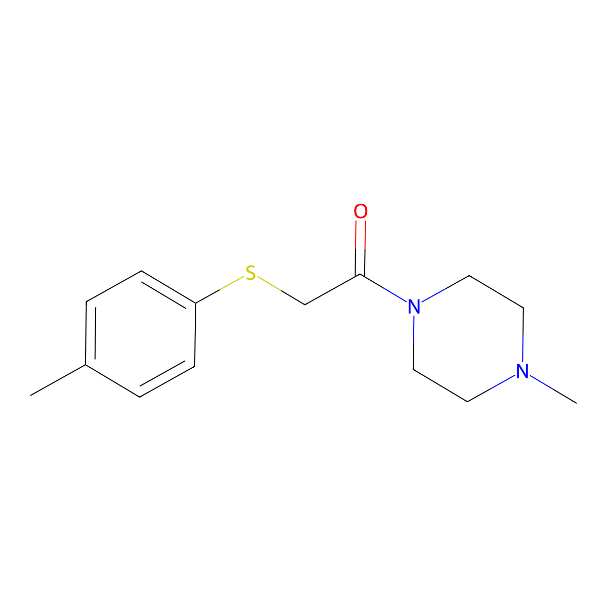2-[(4-Methylphenyl)sulfanyl]-1-(4-methylpiperazin-1-yl)ethan-1-one molecular structure, CAS 359611-25-9