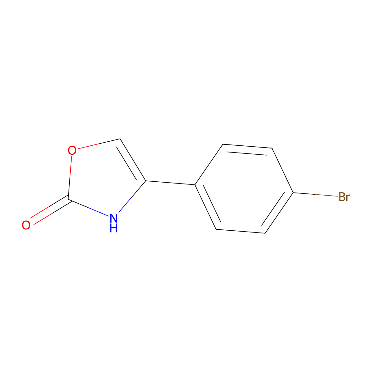 4-(4-Bromophenyl)-2,3-dihydro-1,3-oxazol-2-one molecular structure, CAS 35962-11-9