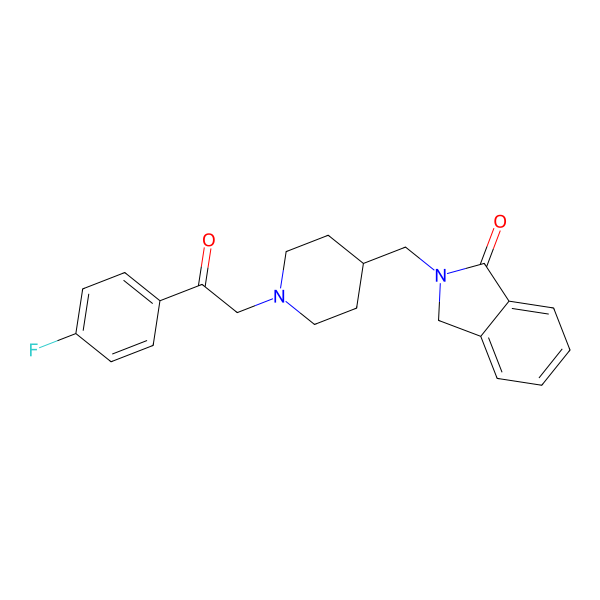 2-((1-(2-(4-Fluorophenyl)-2-oxoethyl)-4-piperidinyl)methyl)-2,3-dihydro-1H-isoindol-1-one molecular structure, CAS 359625-79-9