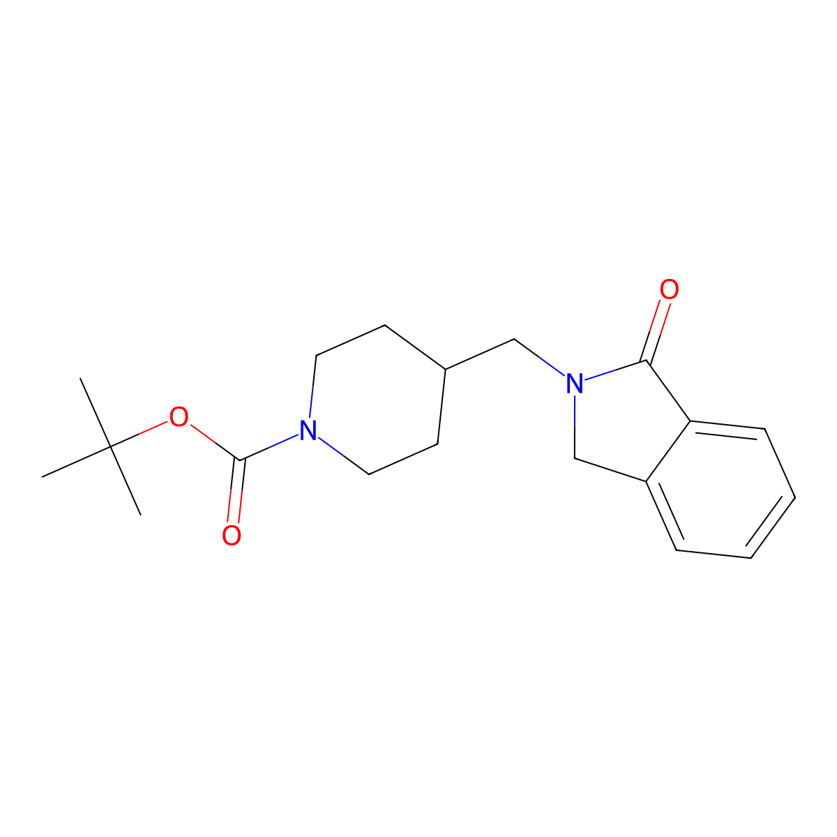 2-[(1-tert-Butoxycarbonylpiperidin-4-yl)methyl]isoindolin-1-one molecular structure, CAS 359629-19-9