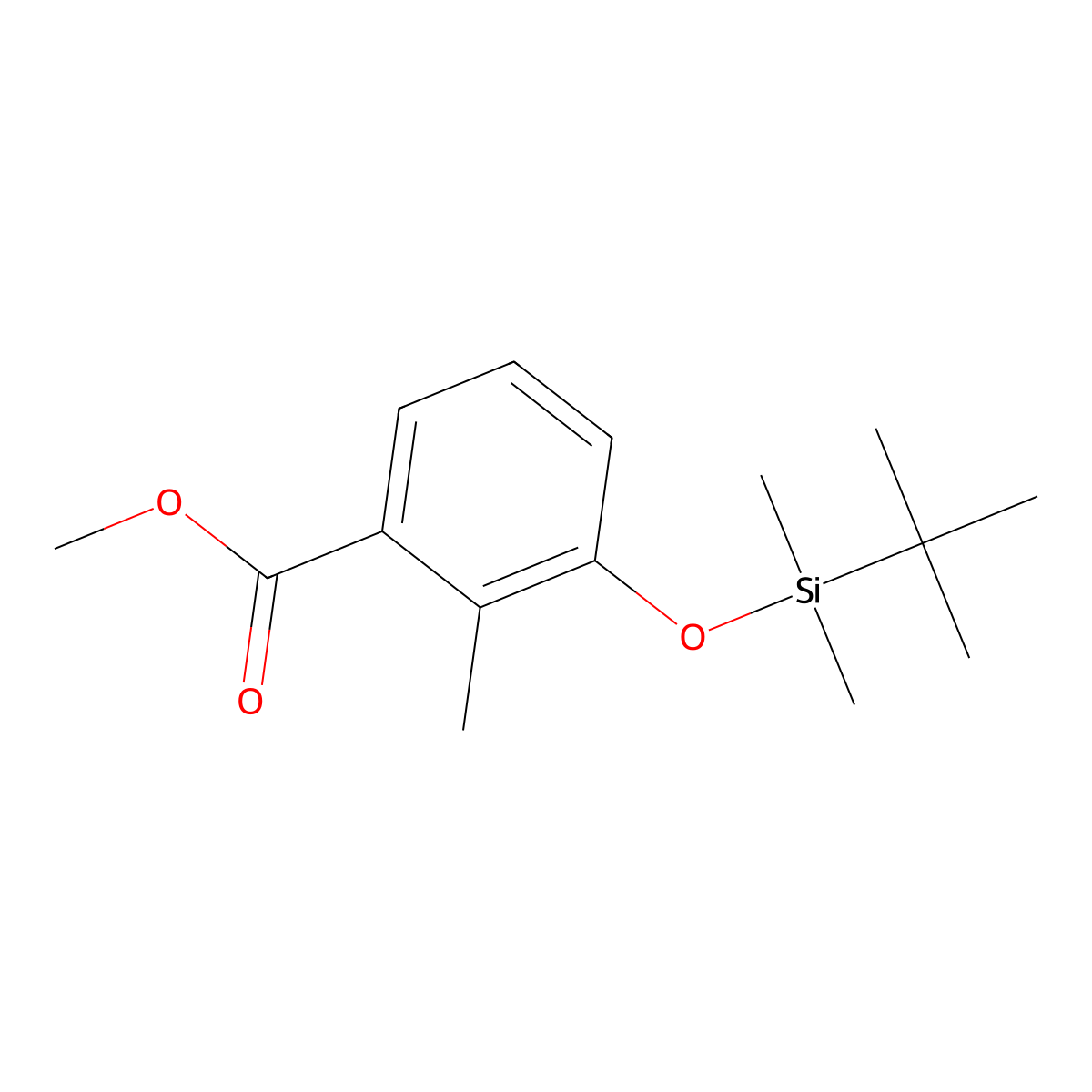 Methyl 3-((tert-butyldimethylsilyl)oxy)-2-methylbenzoate molecular structure, CAS 359629-73-5