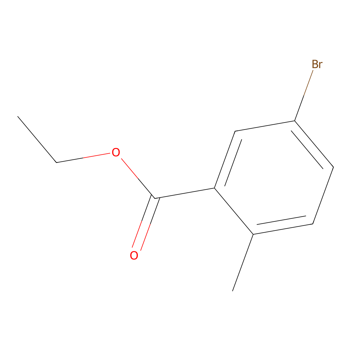 Ethyl 5-bromo-2-methylbenzoate molecular structure, CAS 359629-91-7