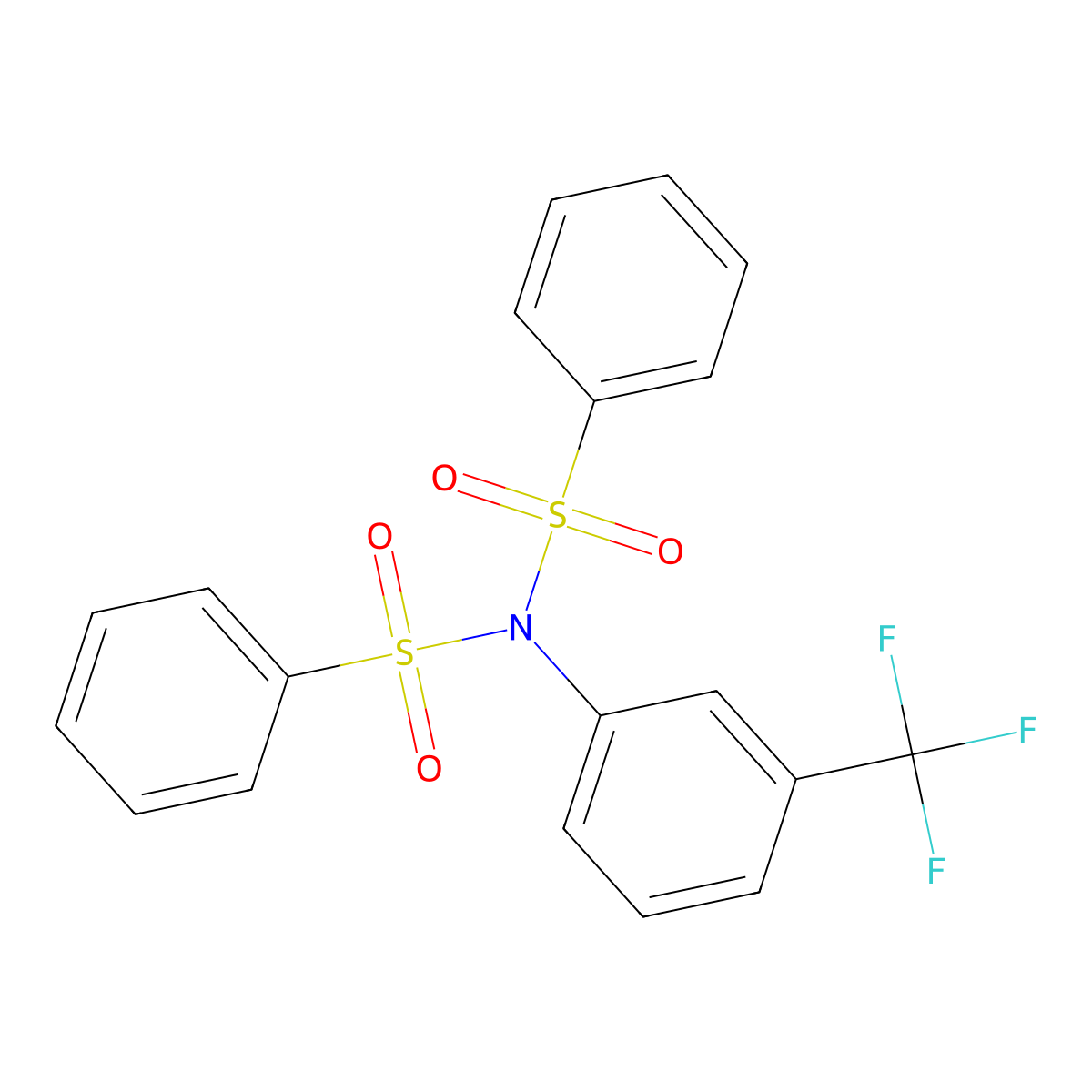 N-(phenylsulfonyl)-N-[3-(trifluoromethyl)phenyl]benzenesulfonamide molecular structure, CAS 359646-55-2