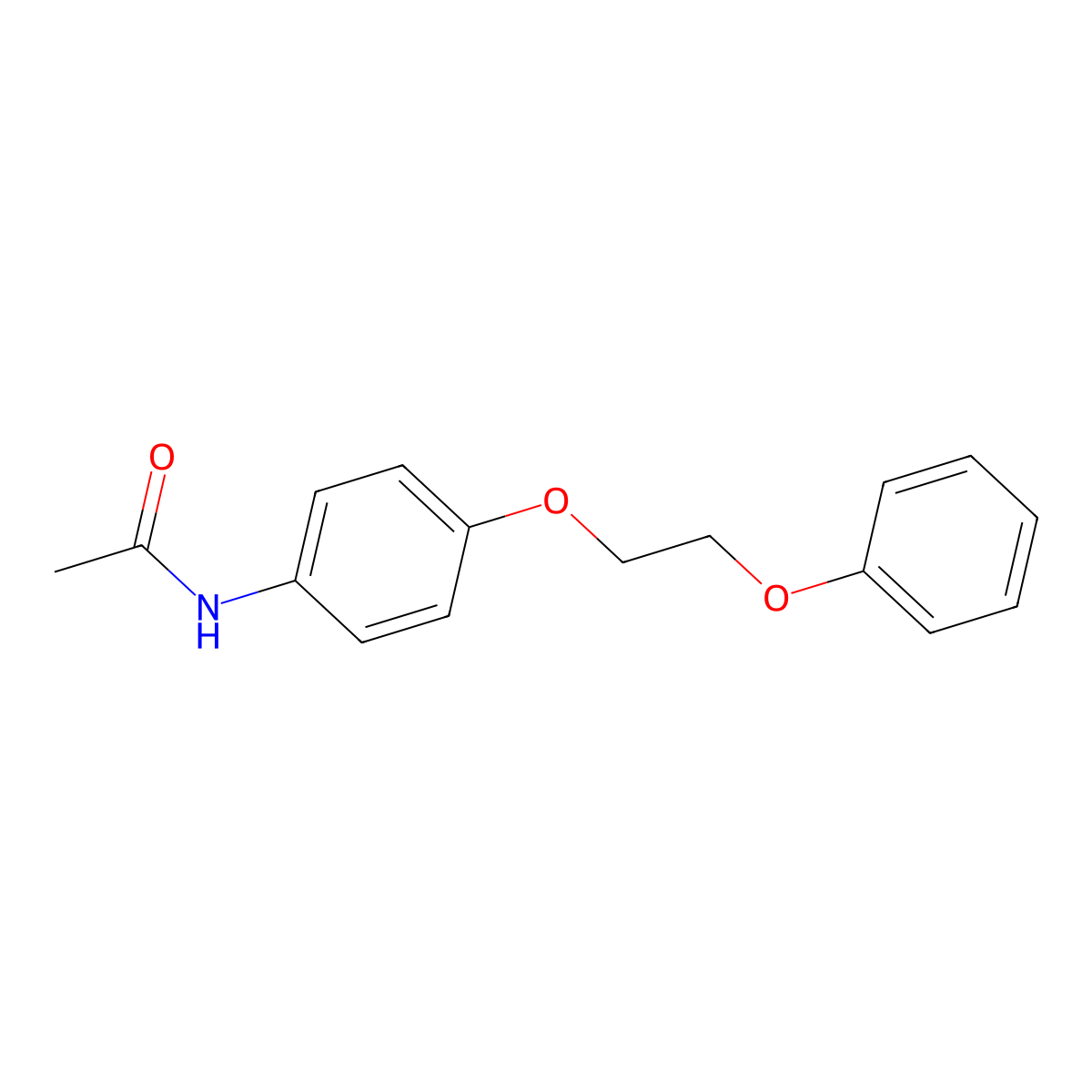 N-[4-(2-phenoxyethoxy)phenyl]acetamide molecular structure, CAS 35965-95-8