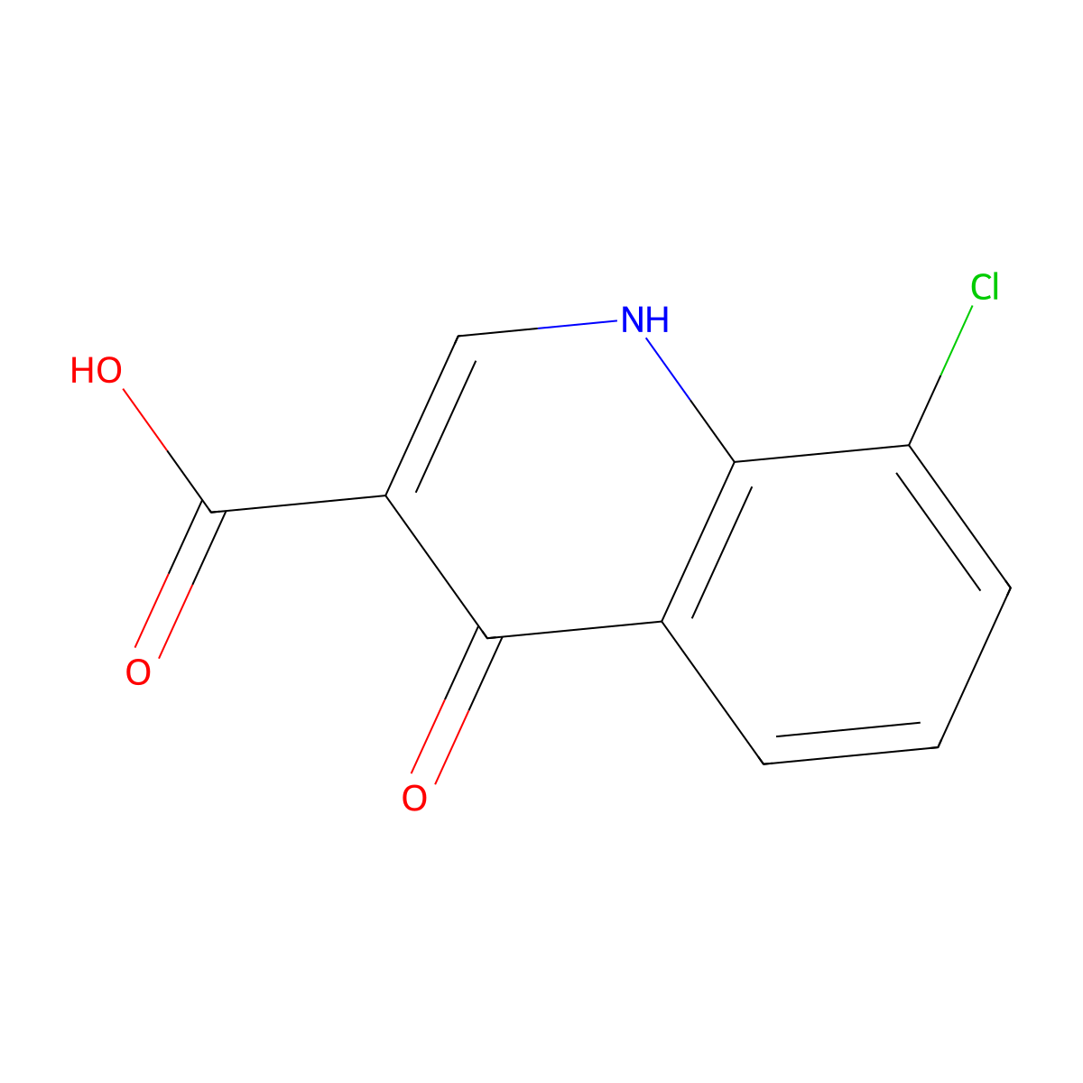 8-Chloro-4-hydroxyquinoline-3-carboxylic acid molecular structure, CAS 35966-16-6