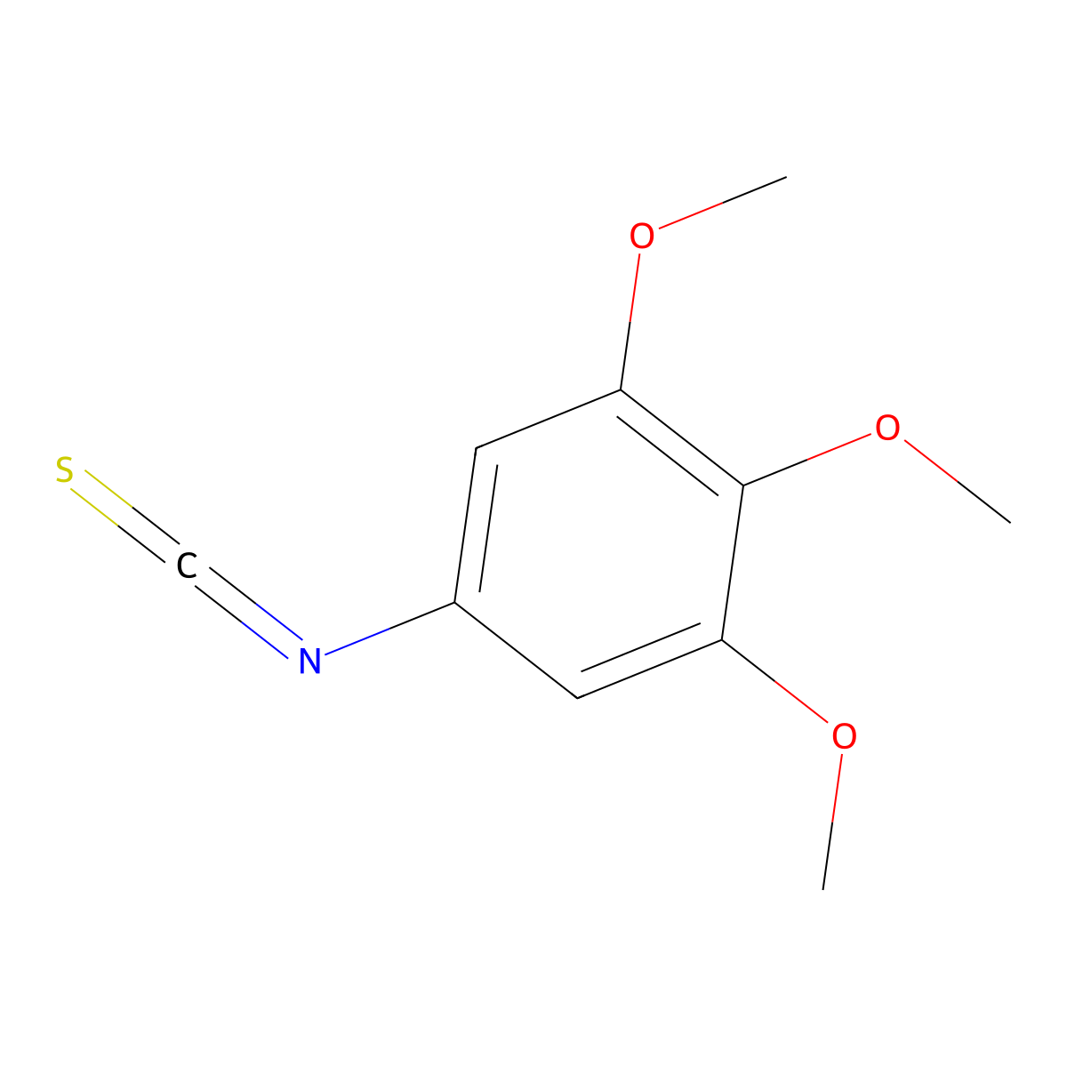 3,4,5-Trimethoxyphenyl isothiocyanate molecular structure, CAS 35967-24-9