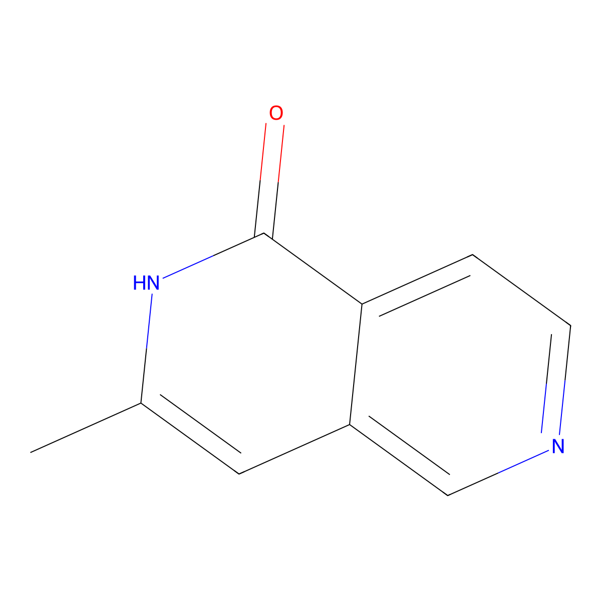 3-Methyl-2,6-naphthyridin-1(2H)-one molecular structure, CAS 35968-86-6