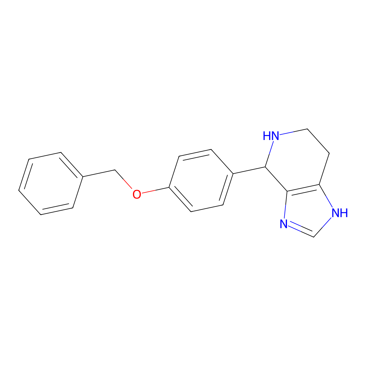 4-(4-phenylmethoxyphenyl)-4,5,6,7-tetrahydro-1H-imidazo[4,5-c]pyridine molecular structure, CAS 359685-79-3