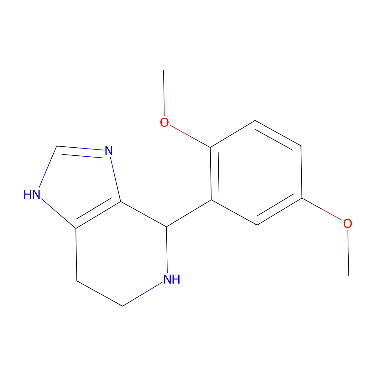 4-(2,5-dimethoxyphenyl)-4,5,6,7-tetrahydro-3H-imidazo[4,5-c]pyridine molecular structure, CAS 359685-94-2