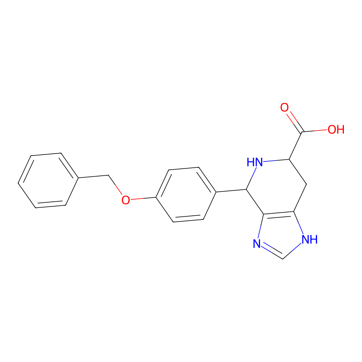 4-[4-(Benzyloxy)phenyl]-3H,4H,5H,6H,7H-imidazo[4,5-c]pyridine-6-carboxylic acid molecular structure, CAS 359686-26-3