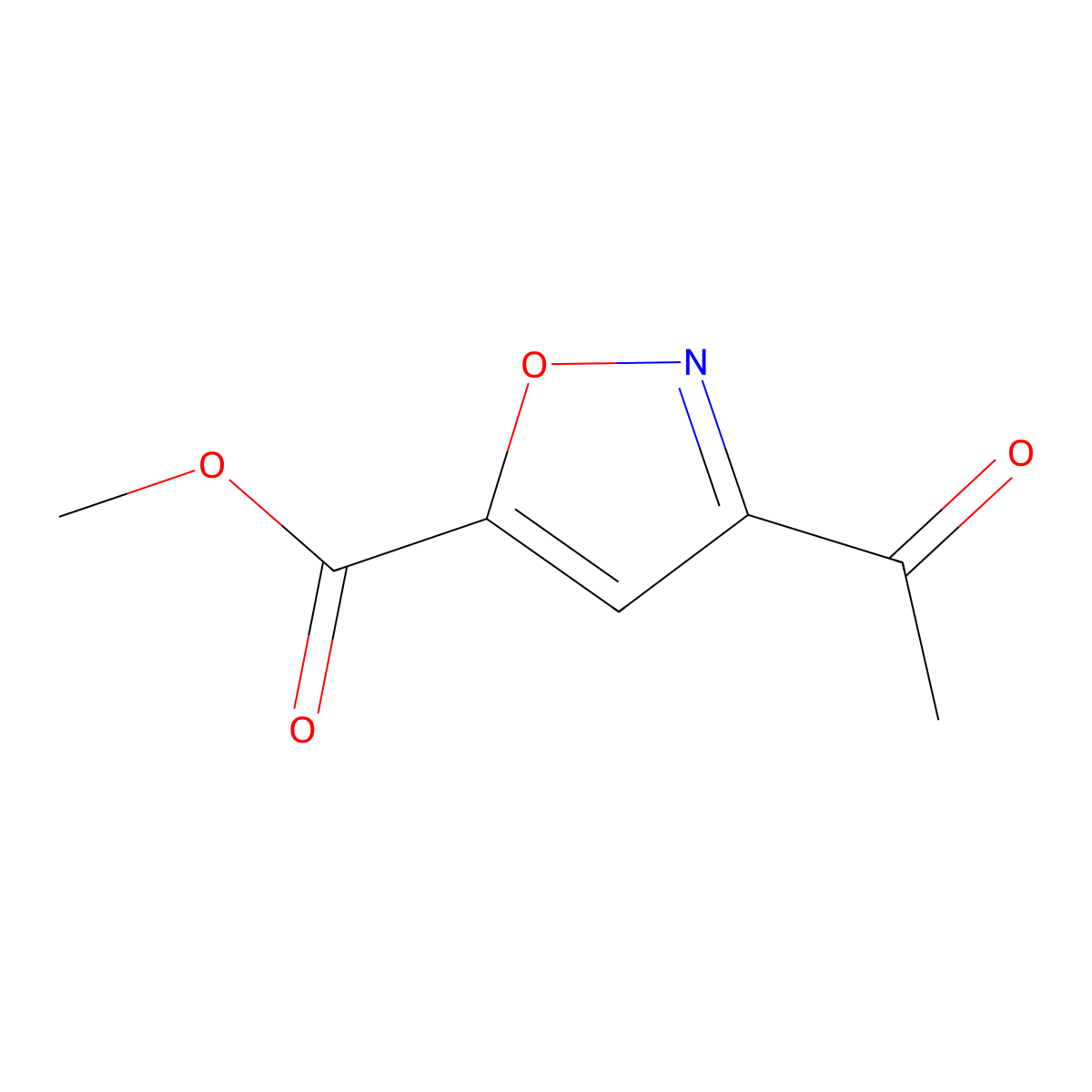 Methyl 3-acetylisoxazole-5-carboxylate molecular structure, CAS 359689-20-6
