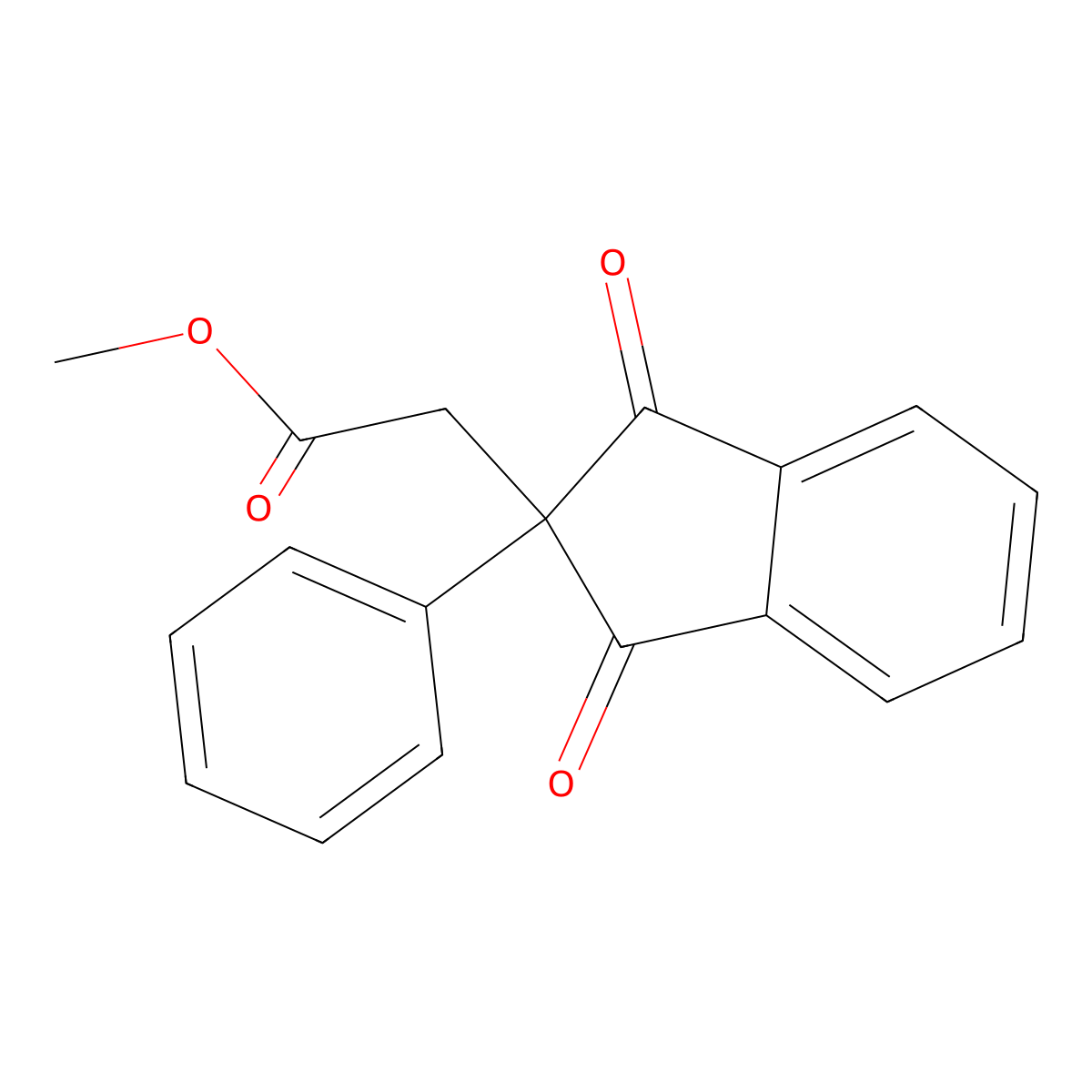methyl (1,3-dioxo-2-phenyl-2,3-dihydro-1H-inden-2-yl)acetate molecular structure, CAS 359689-92-2