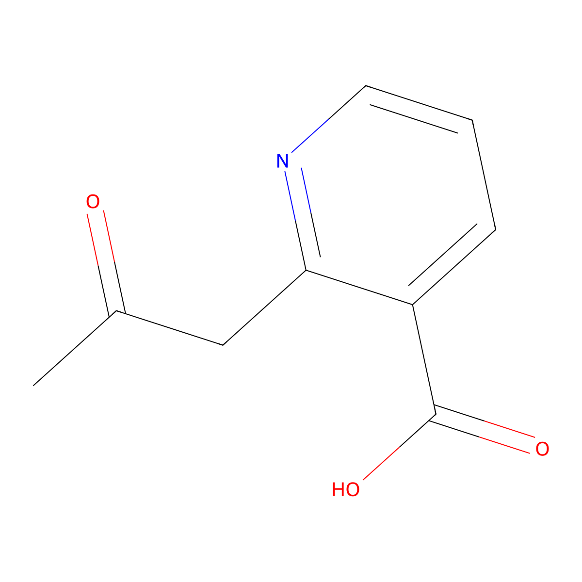 2-(2-Oxopropyl)nicotinic acid molecular structure, CAS 35969-49-4