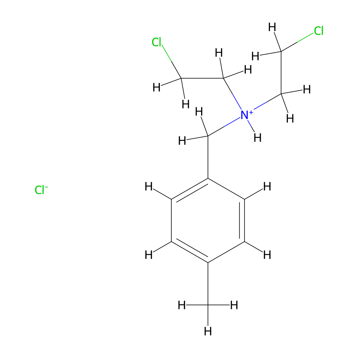 p-Methyl-di-(2-chloroethyl)-benzylamine hydrochloride molecular structure, CAS 3597-21-5