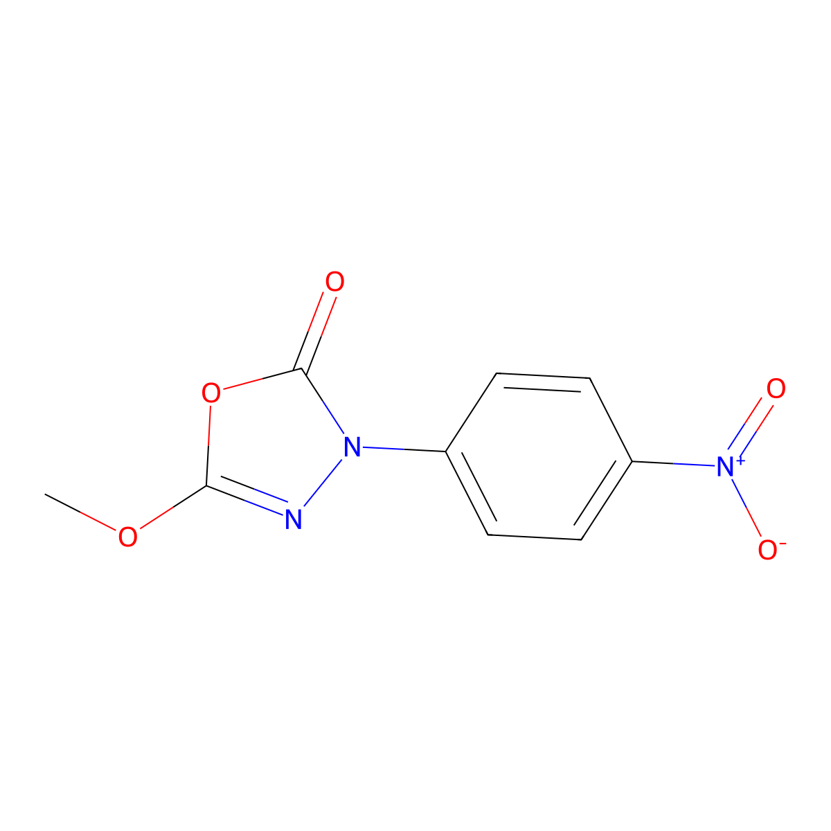 5-Methoxy-3-(4-nitrophenyl)-1,3,4-oxadiazol-2(3H)-one molecular structure, CAS 359714-34-4