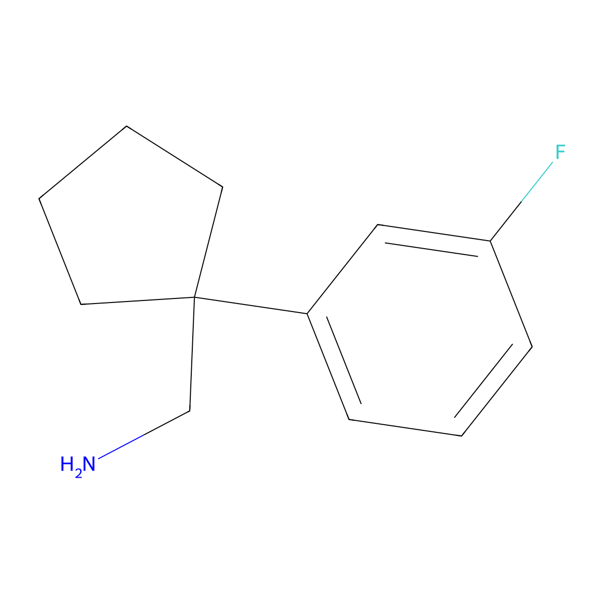 1-[1-(3-Fluorophenyl)cyclopentyl]methanamine molecular structure, CAS 359715-61-0