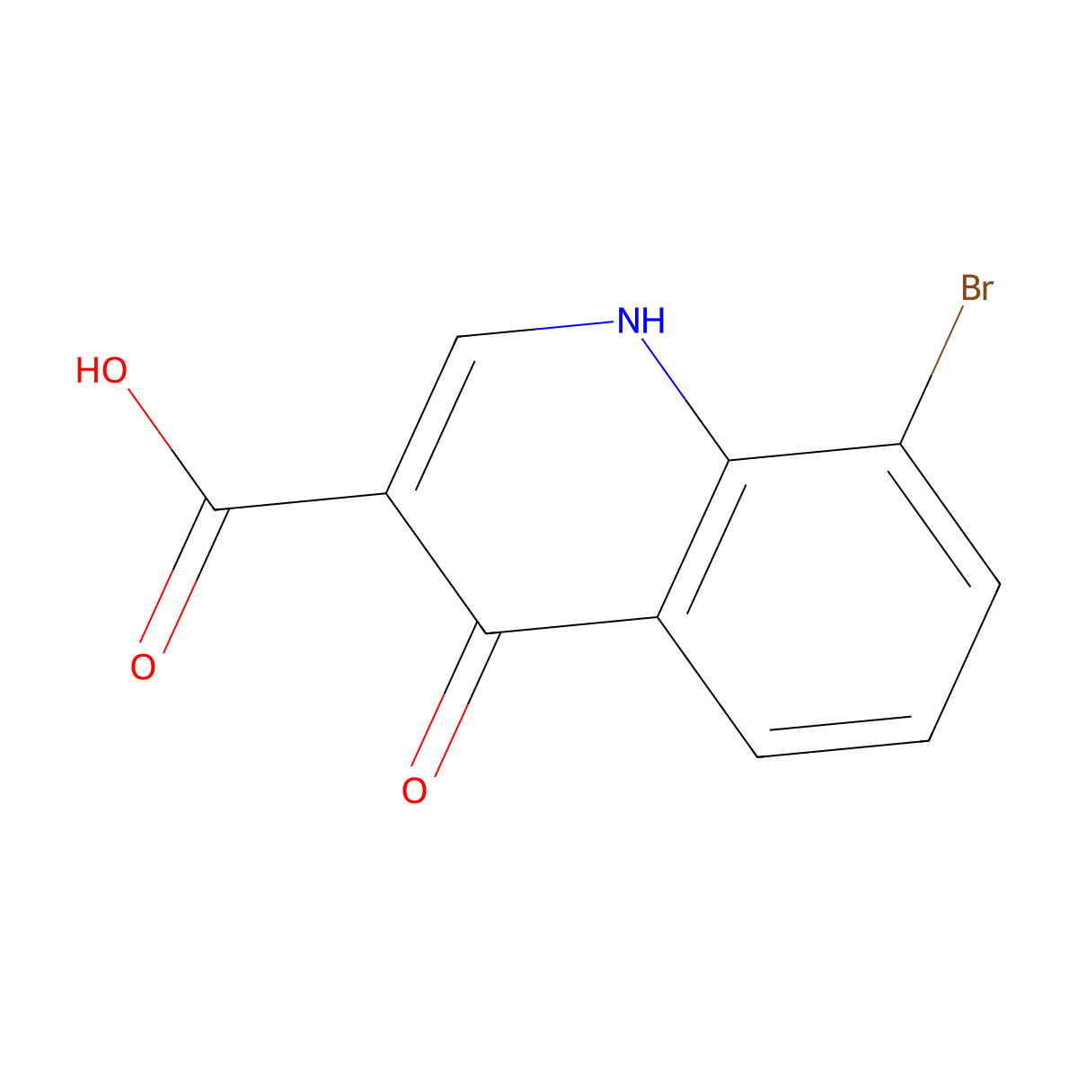 8-Bromo-4-hydroxyquinoline-3-carboxylic acid molecular structure, CAS 35973-17-2
