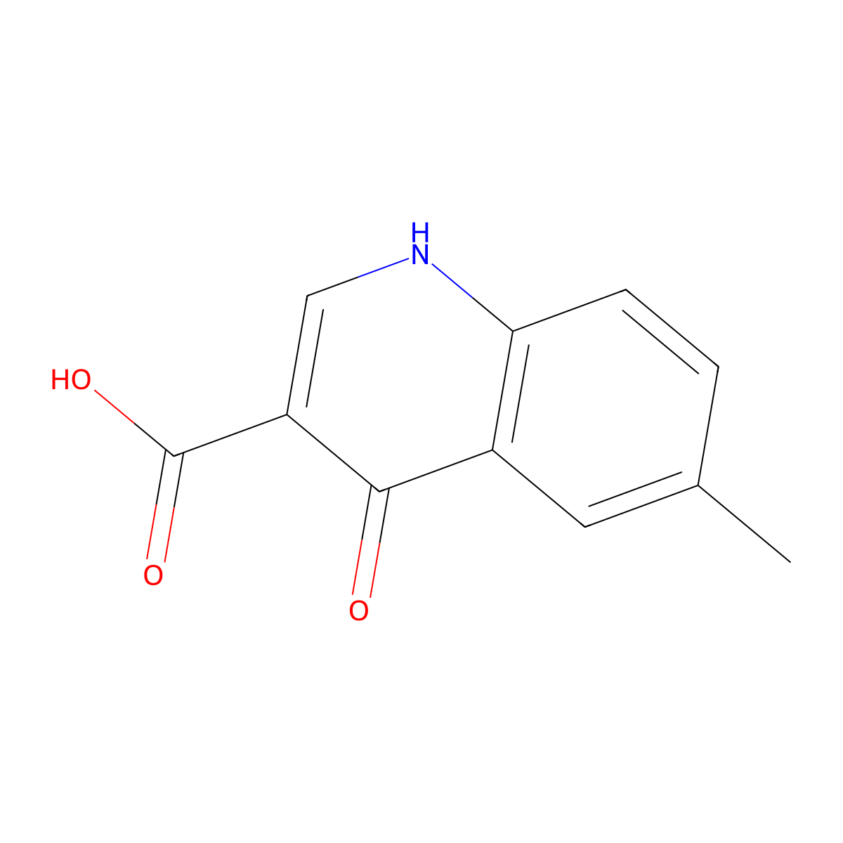 6-Methyl-4-Oxo-1,4-Dihydroquinoline-3-Carboxylic Acid molecular structure, CAS 35973-18-3