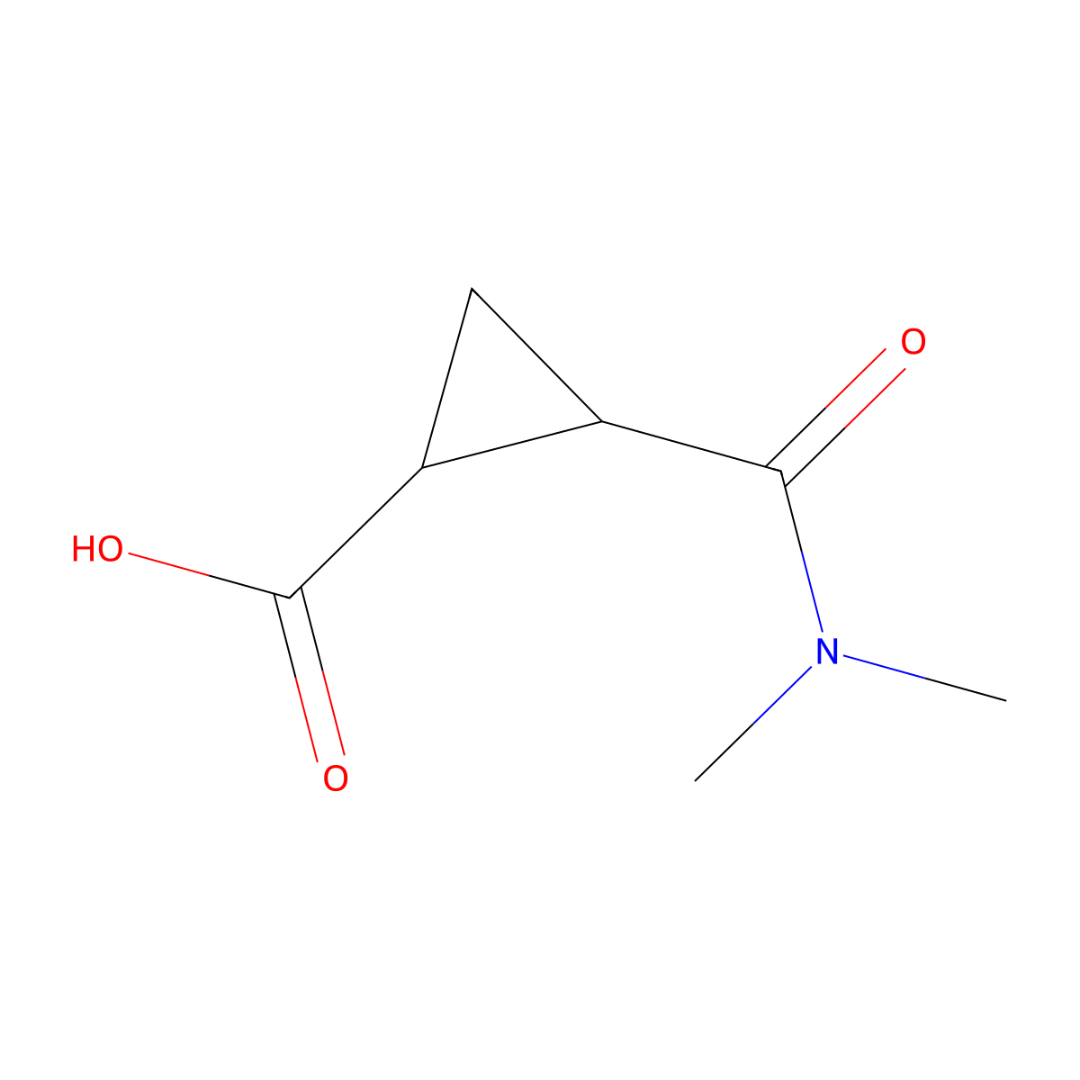 (1S,2R)-2-(dimethylcarbamoyl)cyclopropane-1-carboxylic acid molecular structure, CAS 35974-53-9