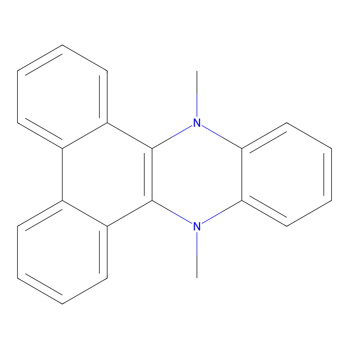 9,14-Dimethyl-9,14-dihydro-dibenzo(A,C)phenazine molecular structure, CAS 35975-08-7