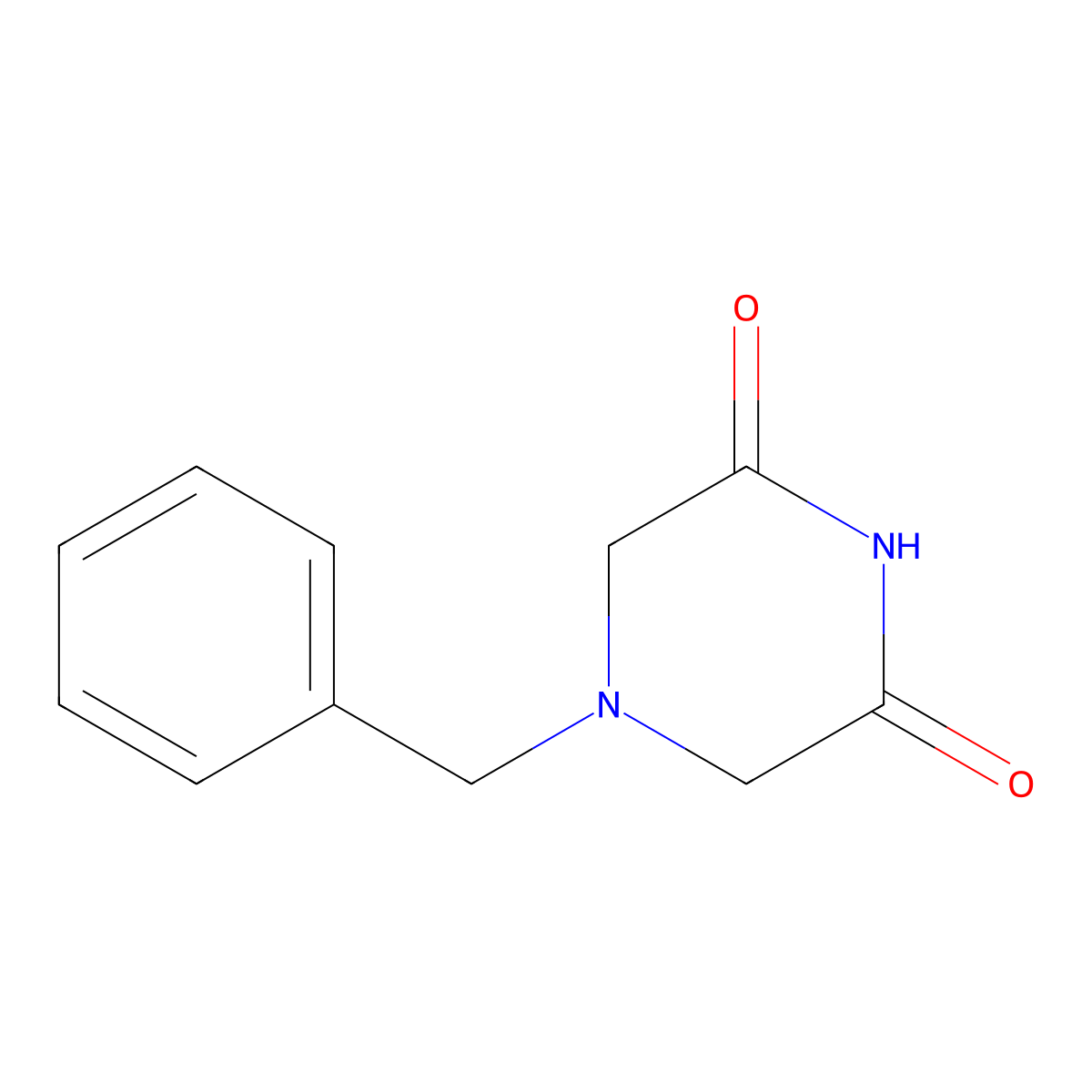 4-Benzylpiperazine-2,6-dione molecular structure, CAS 35975-17-8
