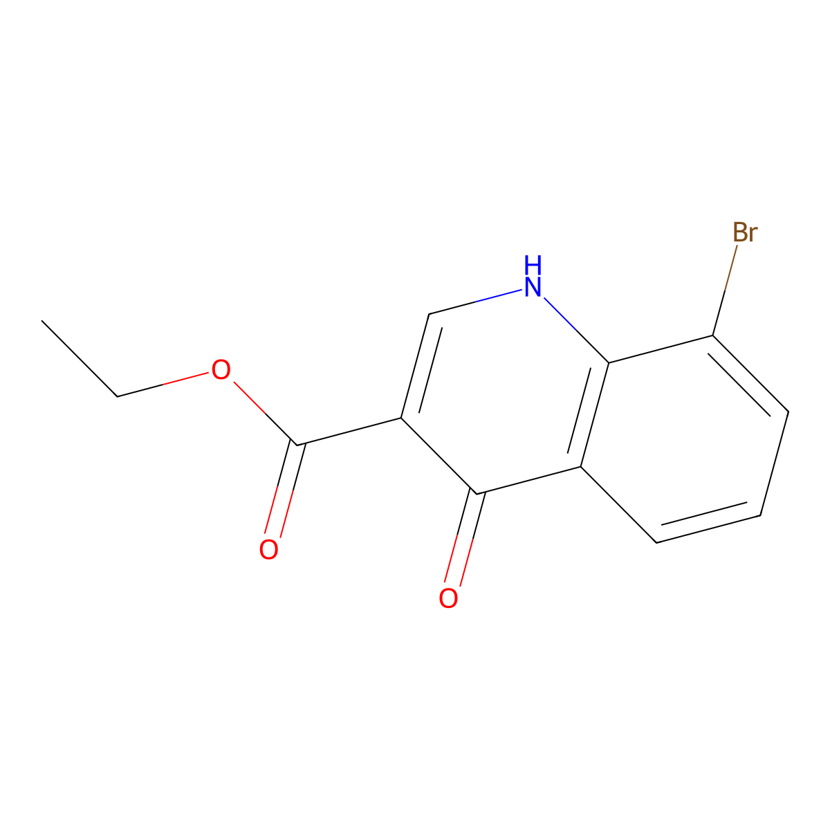 Ethyl 8-bromo-4-oxo-1,4-dihydroquinoline-3-carboxylate molecular structure, CAS 35975-57-6