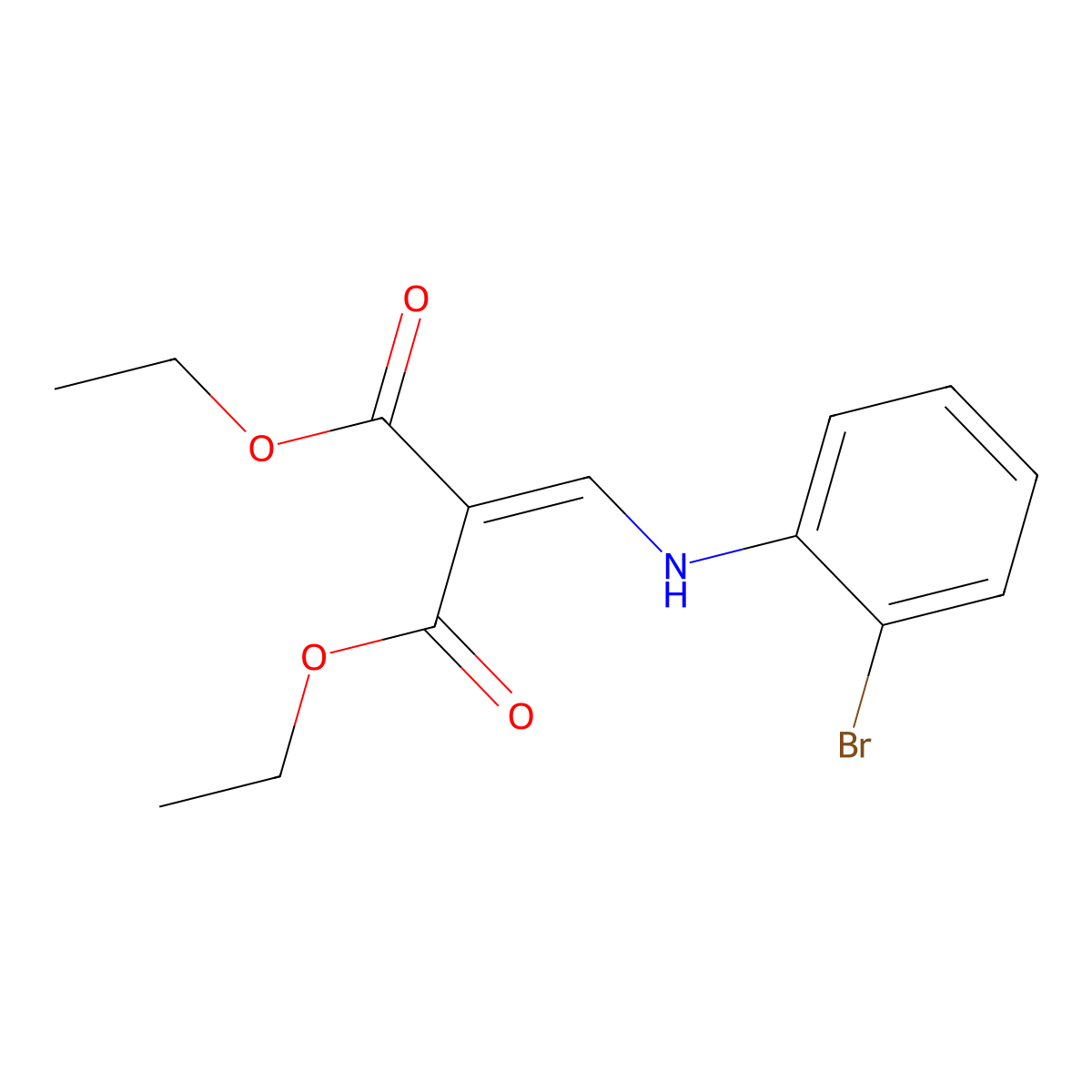 Diethyl 2-[(2-bromoanilino)methylene]malonate molecular structure, CAS 35975-63-4