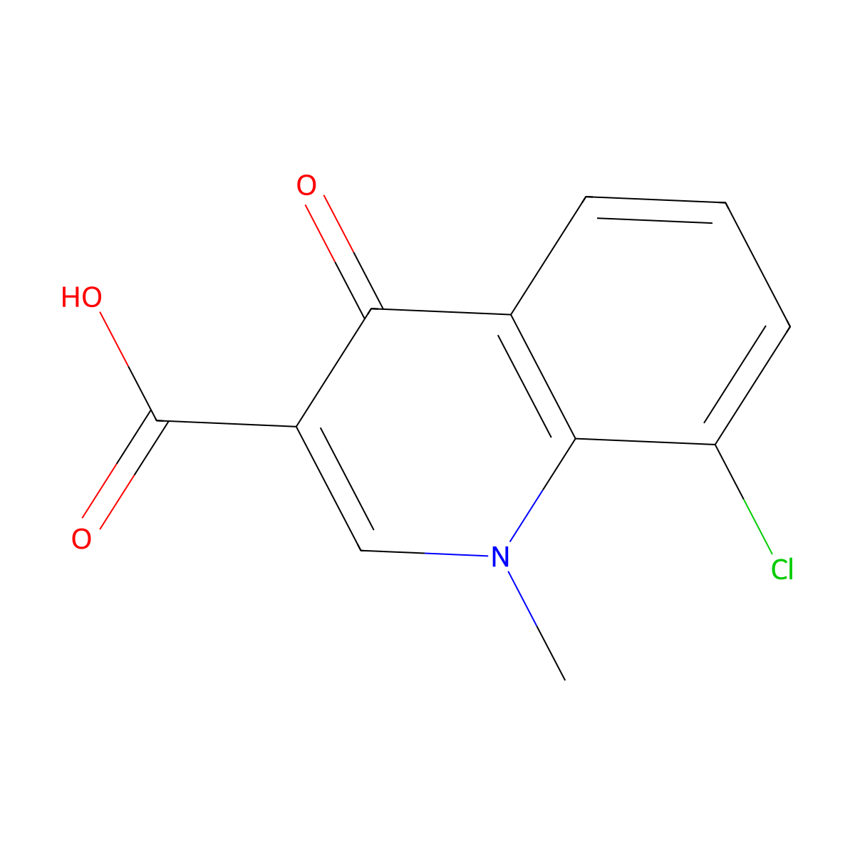 8-Chloro-1-methyl-4-oxo-1,4-dihydroquinoline-3-carboxylic acid molecular structure, CAS 35975-72-5