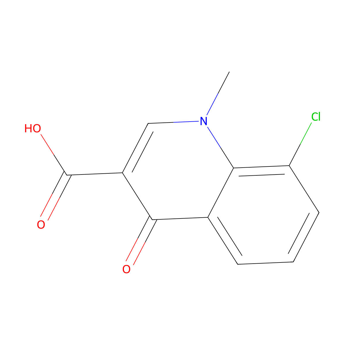 8-Chloro-1-methyl-4-oxo-1,4-dihydroquinoline-3-carboxylic acid molecular structure, CAS 35975-72-5