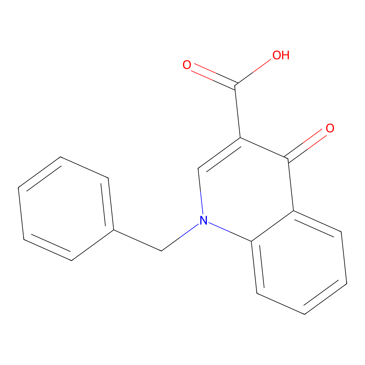 1-Benzyl-4-oxo-1,4-dihydroquinoline-3-carboxylic acid molecular structure, CAS 35975-86-1