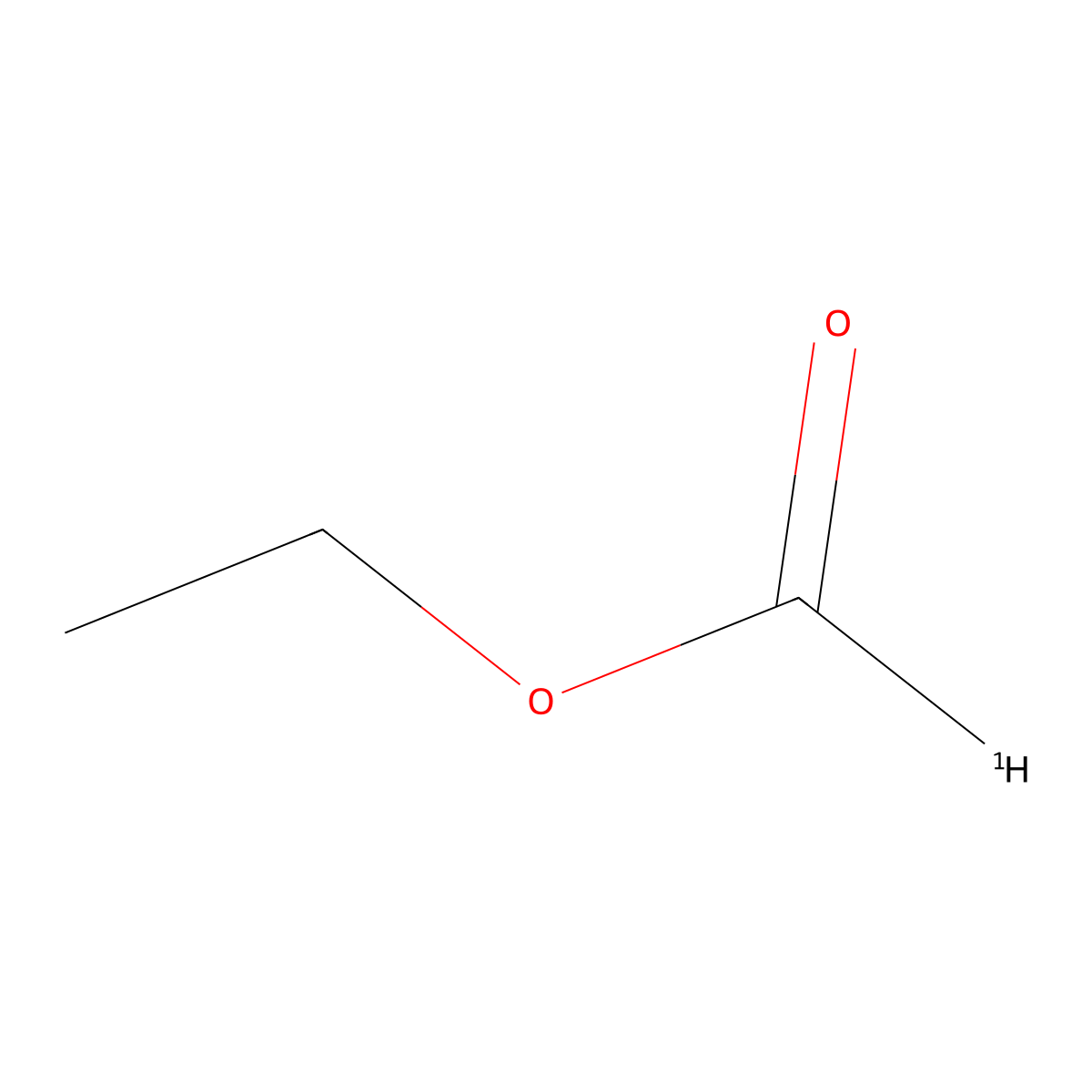 Formic-d acid, ethyl ester molecular structure, CAS 35976-76-2